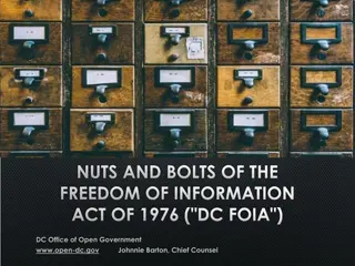 Understanding DC FOIA and Public Records