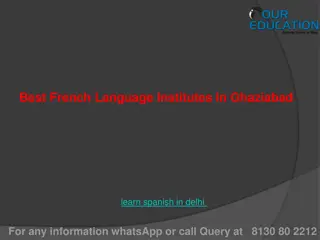 Best French Language Institutes in Ghaziabad and Delhi