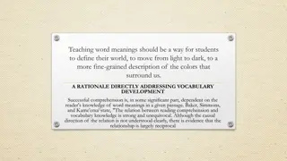 Effective Strategies for Vocabulary Development