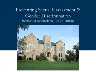 Preventing Sexual Harassment & Gender Discrimination Training