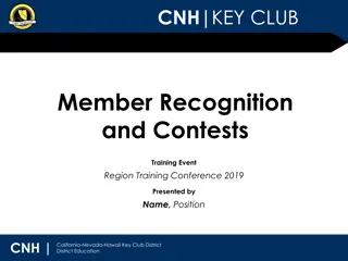 Key Club Recognition and Contests Overview