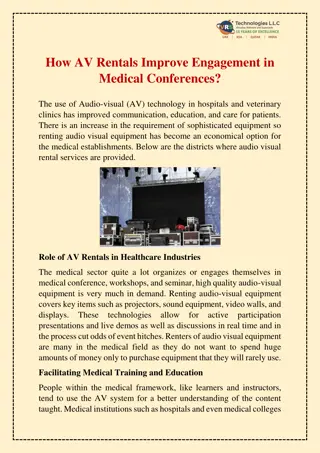 How AV Rentals Improve Engagement in Medical Conferences?