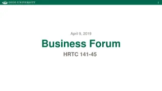 Business Forum HRTC Overview