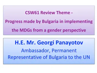 Progress in Gender Equality Implementation in Bulgaria