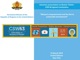 Bulgaria's Empowerment Initiatives for Sustainable Development