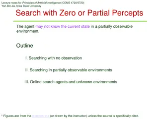 Search Strategies in Partially Observable Environments