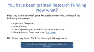 Research Funding: Next Steps and Account Opening Process