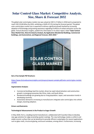Solar Control Glass Market Size, Share & Trends Analysis, Forecast 2032