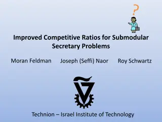 Competitive Ratios for Submodular Secretary Problems