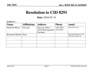 IEEE 802.11-16/838r0 Resolution CID 8291