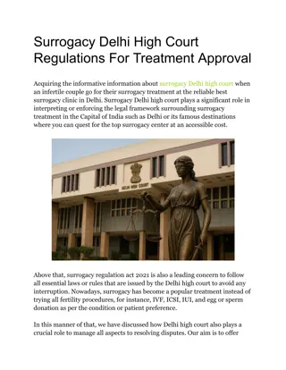 Surrogacy Delhi High Court Regulations For Treatment Approval