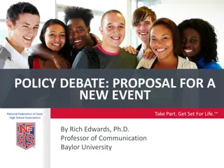 Revolutionizing High School Debate Events