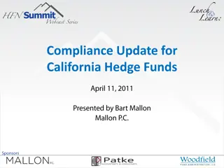 California Hedge Funds Compliance Update