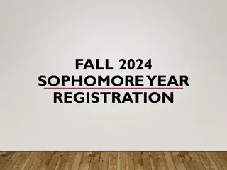 Fall 2024 Sophomore Year Registration and Class Options
