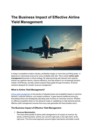 The Business Impact of Effective Airline Yield Management