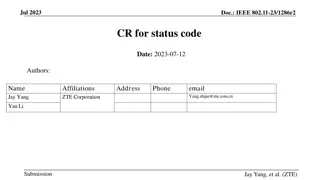 IEEE 802.11-23/1286r2 CR Status Codes