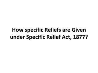 Specific Relief Act 1877: How Reliefs Are Granted