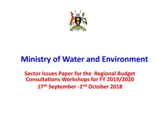 Water and Environment Sector Priorities for Sustainable Development