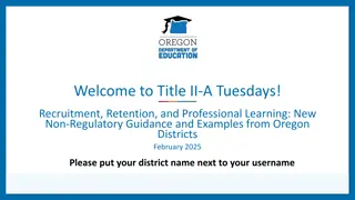 Strategic Use of Title II-A Funds for Educator Support