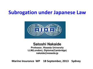 Marine Insurance Law in Japan