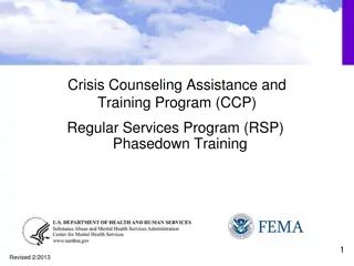 Crisis Counseling Assistance and Training Program (CCP) Overview