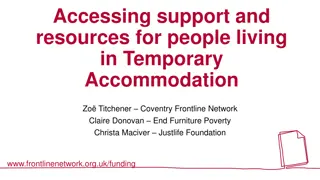 Accessing Support and Resources for People in Temporary Accommodation