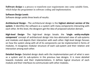 Levels of Software Design Process