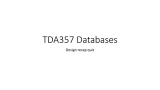 Database Design Recap Quiz