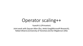 Linear Operator Scaling Research