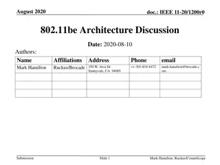 IEEE 11-20/1200r0 Architecture Discussion