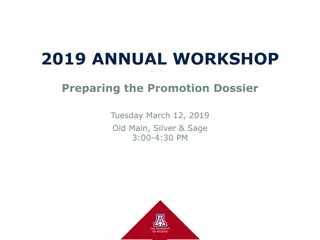 Promotion Dossier Workshop Agenda & Process Overview