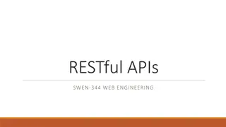 Web Engineering with RESTful APIs