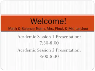 Math & Science Academic Session Schedule