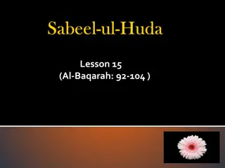 Lesson on Jewish Behavior in Al-Baqarah Ayat: 92-104