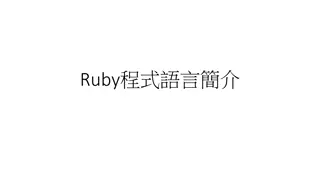 Learning Ruby Programming Fundamentals