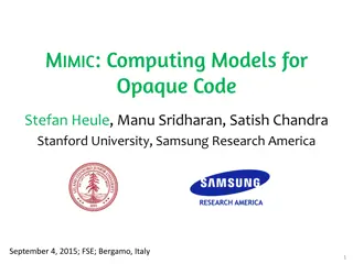 Opaque Code Computing Models & Execution Traces