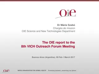 OIE Activities in Veterinary Medicinal Products Update