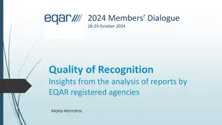 Insights on Quality of Recognition in Higher Education