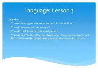 Explore Contrast and Structure in Written Texts