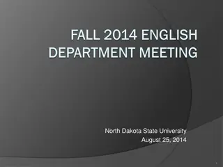 NDSU English Department Achievements and Initiatives