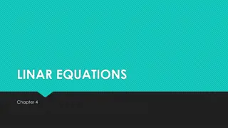 Linear Equations and Homogeneous Systems