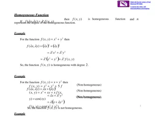 Homogeneous Equations and Solutions