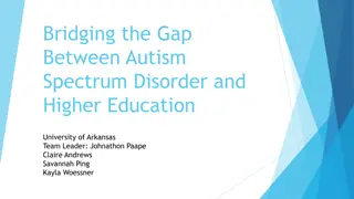 Bridging the Gap: Supporting ASD Students in Higher Education
