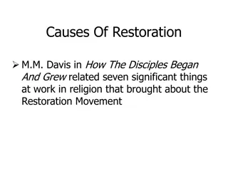 Causes of Restoration Movement and Renaissance Transition