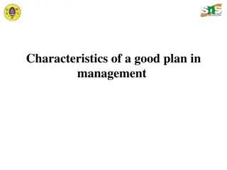 Key Characteristics of Effective Management Plans