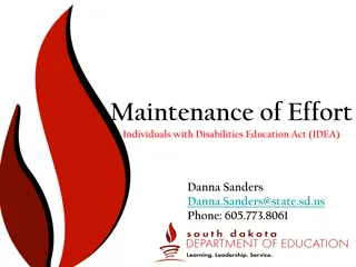Understanding Maintenance of Effort (MOE) Requirements under IDEA
