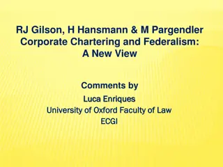 Corporate Chartering and Federalism: A New View Comments