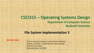 File System Implementation Notes