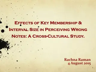 Music Perception Study on Interval Size & Key Membership