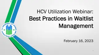 Waitlist Management Best Practices in HCV Utilization Webinar